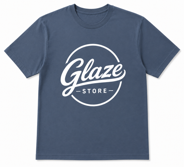 Glaze Cotton Graphic T-Shirt – Slate Blue