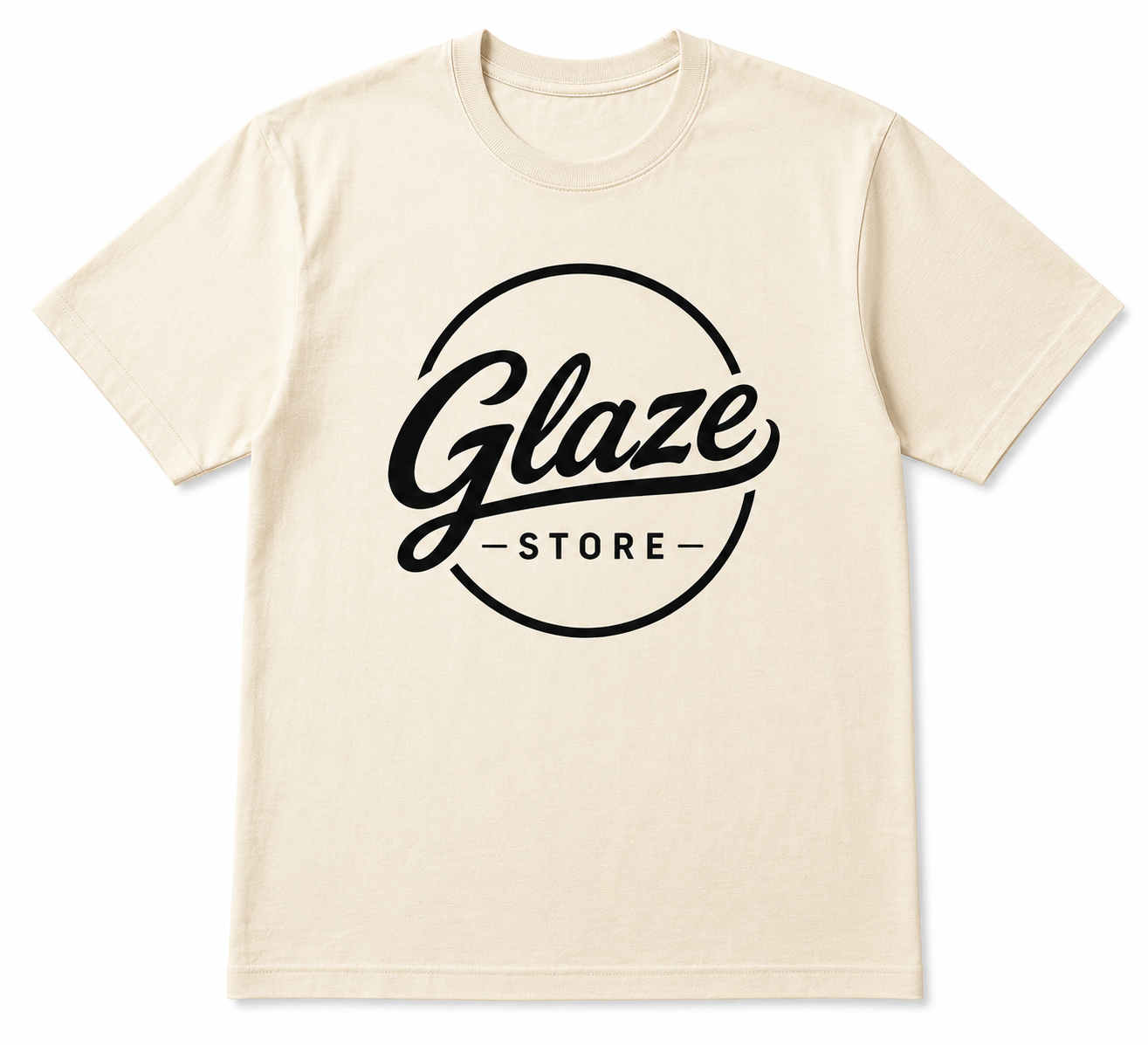 Glaze Cotton Graphic T-Shirt – Cream White