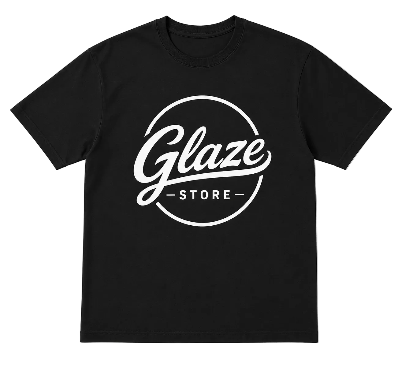 Glaze Cotton Graphic T-Shirt – Jet Black